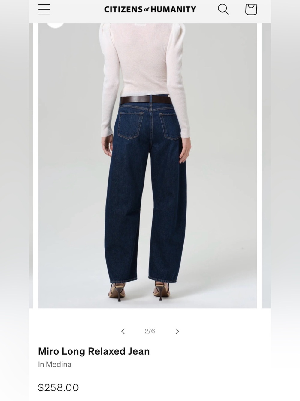 Vince Miro Long Relaxed slight barrel Jeans in Medina Blue - Picture 2 of 5